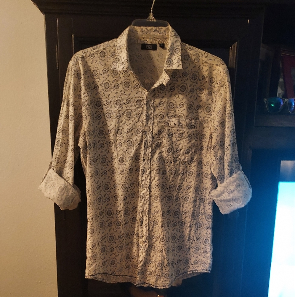 Cotton Print Summer button down shirt